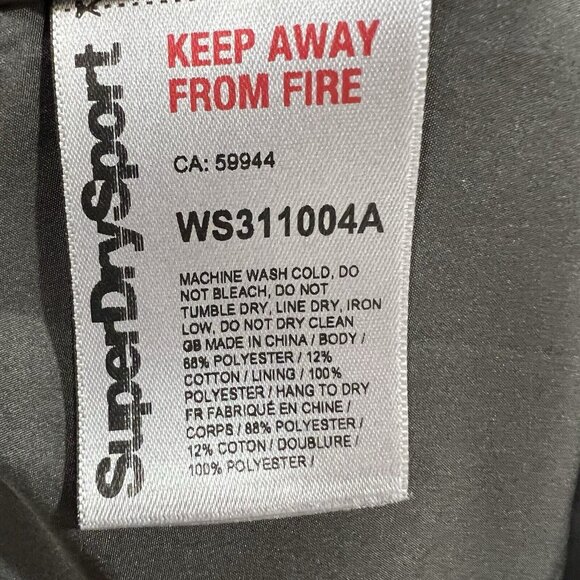 Superdry Quarter Snap Button Jacket Women Sz 10 Waist Drawstring Lined Black - Picture 9 of 14